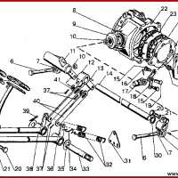 Каталог запчастей МТЗ-320: управление тормозами