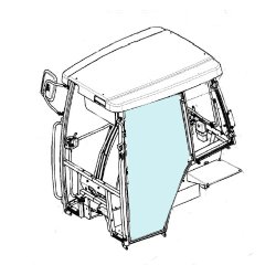 Стекло двери МТЗ-622 (левое) 323-6708014 (323-6708014-А1)