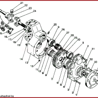 Передний ведущий мост: редуктор конечной передачи переднего ведущего моста