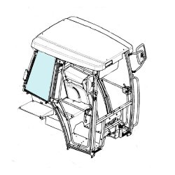 Стекло кабины (правое) 323-6708111-01 ( 323-6708111-А1-01)