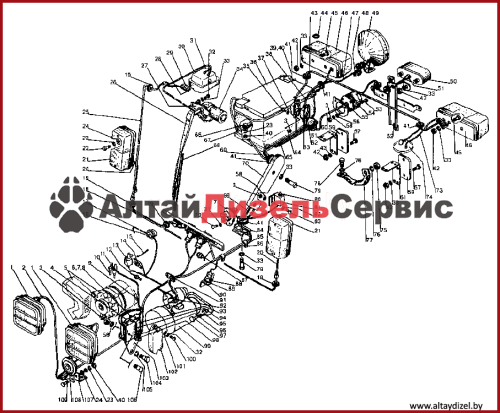 Электрооборудование: переключатели, выключатели, электропровода