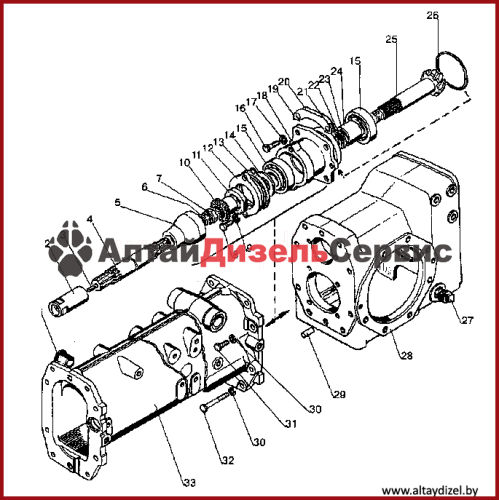 Мост задний: корпус заднего моста, главная передача.